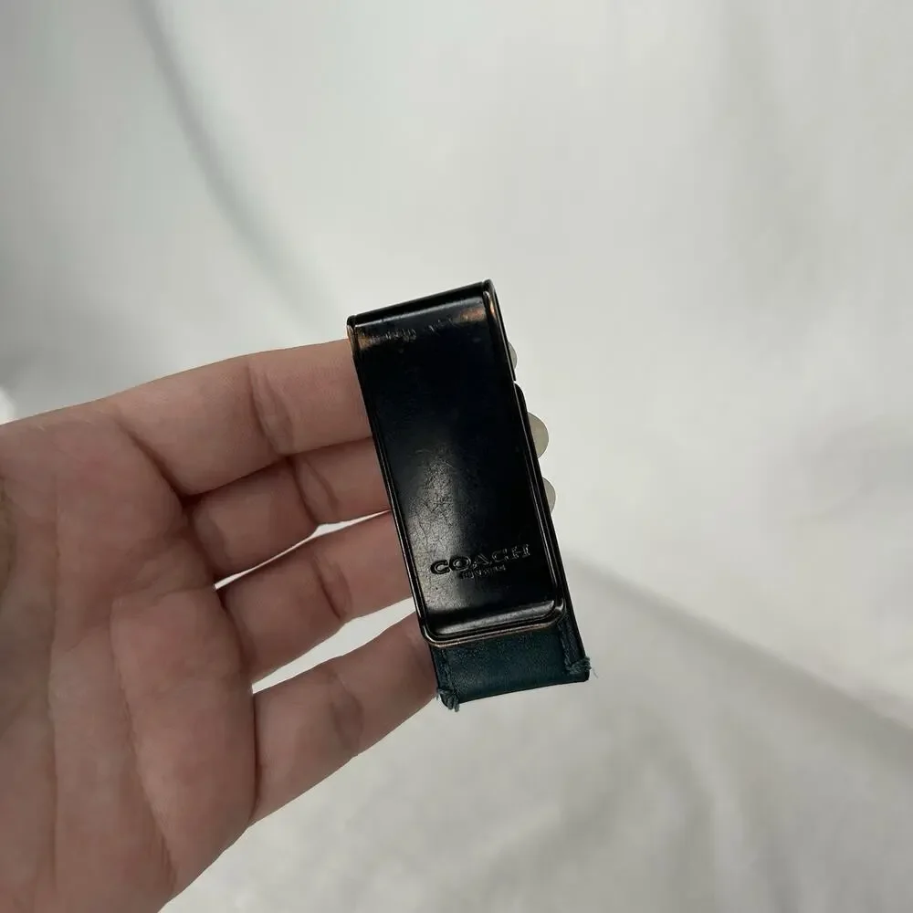 Men's Sport Calf Leather Money Clip Blue Used